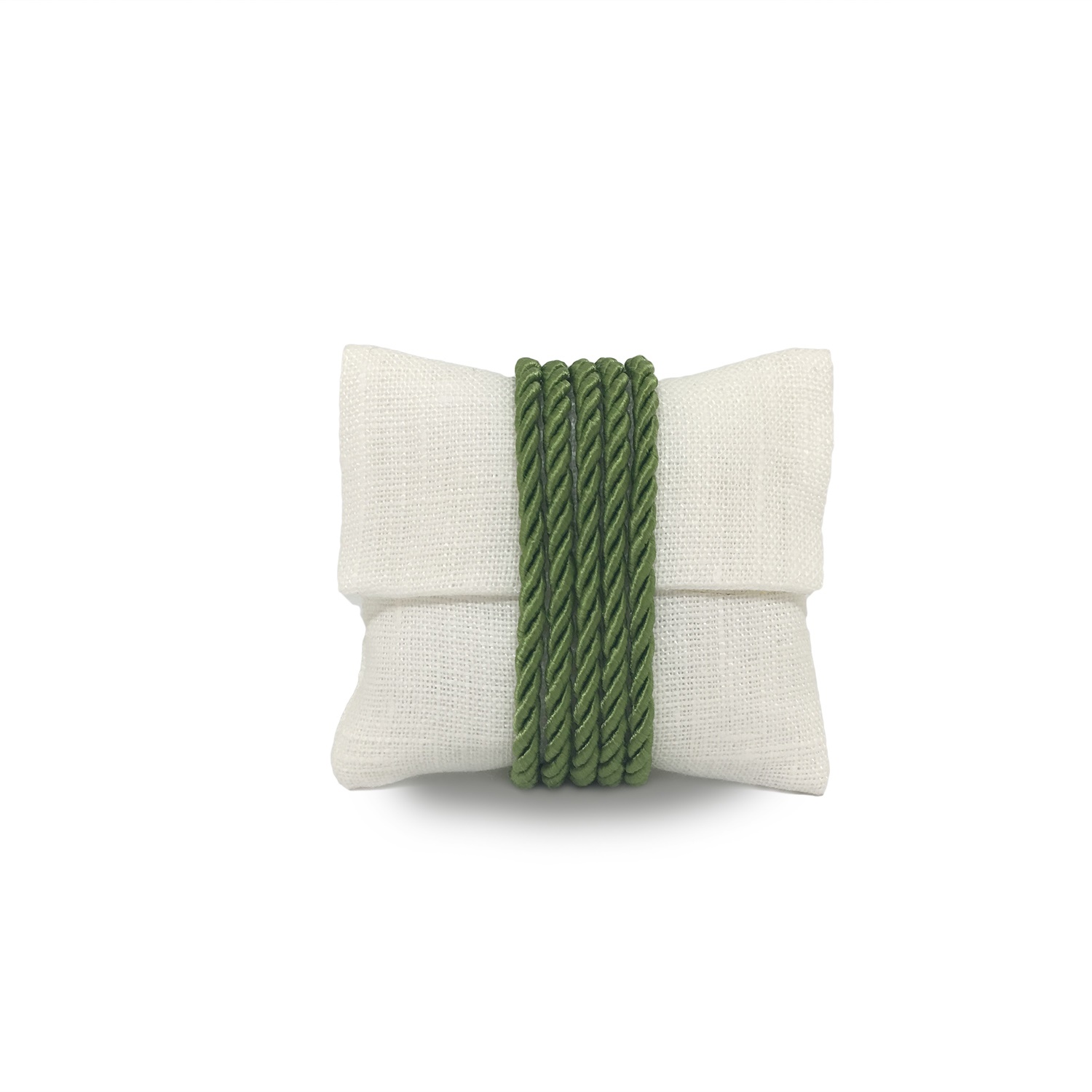 Bustina di Lino con torchon Verde acido